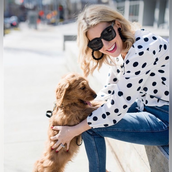 💞Who What Wear Polka dotted sweatshirt- XS💕 - Picture 3 of 10